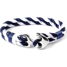 Qiuhong Shop No.12 Boyutu Cuteeco Yaz Çapa Erkekler Için Bilezikler Denizcilik Survival Paslanmaz Çelik Halat Zincir Paracord Bilezik Erkek Wrap Metal Hediyeler (Yurt Dışından)