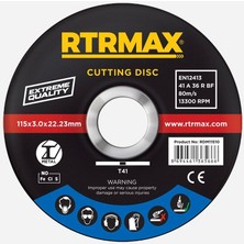 Rtrmax RDM11510 Metal Kesme Diski 115X1.0MM