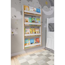 Zeo Wood Design Montessori 4 Raflı Çocuk Kitaplığı