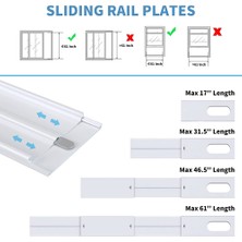 Silhouette 2'si 1 Arada Bağlayıcılı Taşınabilir Klima Pencere Kiti, Hortum Için Evrensel Ac Pencere Havalandırması 5.1 Inç/5.9 Inç Çap (Yurt Dışından)