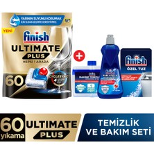 Finish Ultimate Plus 60 Kapsül Bulaşık Makinesi Tableti + Temizlik ve Bakım Seti