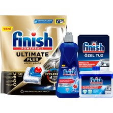 Finish Ultimate Plus 60 Kapsül Bulaşık Makinesi Tableti + Temizlik ve Bakım Seti