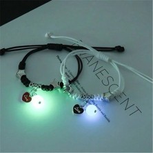 Qiuhong Shop No.13 Boyutu Yeni Varış Aydınlık Kedi Yıldız Ay Bilezik Çift El Yapımı Ayarlanabilir Halat Eşleşen Arkadaş Bilezik Aşk Aksesuarları Hediyeler (Yurt Dışından)