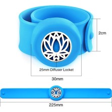 Qiuhong Shop Turuncu Renk Stili PC605 Yaşam Çiçeği Tokat Bilezik Uçucu Yağ Bileklik Difüzör Aromaterapi Silikon Ayarlanabilir Bileklik Çocuk Parfüm Madalyon (Yurt Dışından)