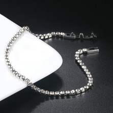 Qiuhong Shop 5mm Altın Rengi 18CM Moda Kadınlar Için Çok Renkli Tenis Bilezik Zirkonya Charm Tasarımcı Teain Erkekler Bilezik Düğün Takı KC128 (Yurt Dışından)