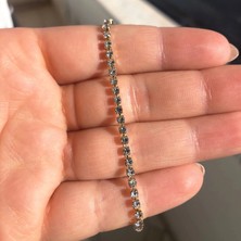 Qiuhong Shop 5mm Altın Rengi 18CM Moda Kadınlar Için Çok Renkli Tenis Bilezik Zirkonya Charm Tasarımcı Teain Erkekler Bilezik Düğün Takı KC128 (Yurt Dışından)