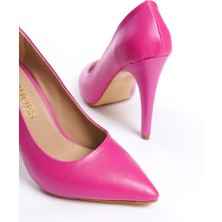 Ayakkabı Havuzu Kadın Fuşya Deri Stiletto