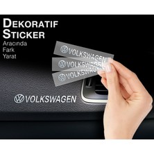 Özkaş Volkswagen Uyumlu Metal Sticker 5 Adet Oto Aksesuar Oto Sticker Çıkartma Araba