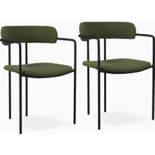 Evka Kera Yeşil Sandalye Siyah