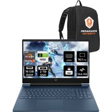 HP Victus 16 AMD Ryzen 7 7840HS 16GB 2TB SSD RTX4050/6GB 144Hz 16.1" FHD FDOS Taşınabilir Bilgisayar & PER4 Çanta 7Z588EAPN310