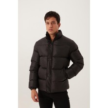 Polo State Erkek Regular Fit Şişme Mont Siyah