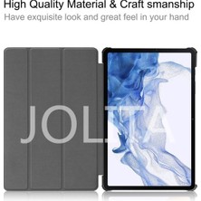 Jolita Samsung Galaxy Tab S9 Üç Katlı Stand Folio Kılıfı Pu Deri Çantası (Yurt Dışından)