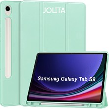 Jolita Samsung Galaxy Tab S9 Pu Derisi Pe Deri Için Üç Katlı Stand Kılıfı (Yurt Dışından)