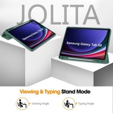 Jolita Samsung Galaxy Tab S9 Pu Derisi Pe Deri Için Üç Katlı Stand Kılıfı (Yurt Dışından)