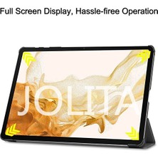 Jolita Samsung Galaxy Tab S9+ Üç Katlı Stand Tablet Kılıf Pu Deri Şok Dayanıklı Akıllı Kapak (Yurt Dışından)