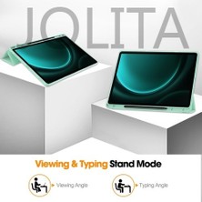 Jolita Samsung Galaxy Tab S9 Fe Plus Folio Kılıf Çok Açılı Standlı Ince Hafif Koruyucu Kapak (Yurt Dışından)