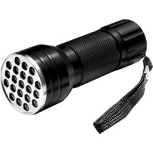 Bernami BYR002 Powermaster PM-6351 Uv Işınlı 21 Ledli 10 cm Metal Kasa Pilli El Feneri [efsngrck]