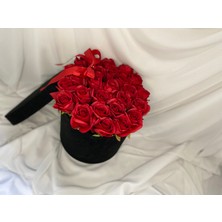 Zb Flowers Sevgiliye hediye Kadife Kutuda Gül  sevgililer Günü isteme Çiçeği yapay Çiçek kırmızı Gül
