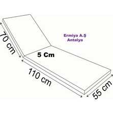 Ermiya 2 Ad Ricasoli Plaj Şezlong Minderi Dış Mekan Kumaş Impertex 180-55-5 cm