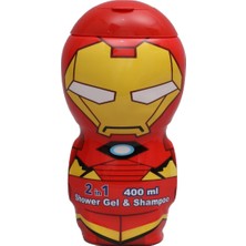 Air-Val Lisanslı Iron Man Ambalajlı Şampuan ve Duş Jeli Büyük Boy 400ML