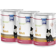Pawpaw Sığır Etli Yetişkin Kedi Konserve 400GRX3