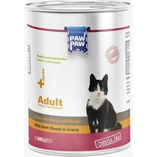 Pawpaw Sığır Etli Yetişkin Kedi Konserve 400GRX3