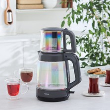 Karaca Yeni Seri 2 in 1 Glass Tea XL  Aile Boyu (35 Bardak) Cam Su Isıtıcı ve Çay Makinesi