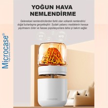 Microcase Mini 2 Renk Modlu 300 ml USB Girişli Ultra Sessiz Yanardağ Tasarım Hava Nemlendirici AL4212