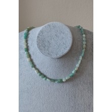 Bade Accessories Amorf Natürel Amazonit Doğal Taş Kolye