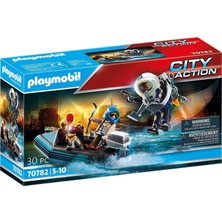 Playmobil 70782 Şehir Aksiyonu Polis Uçma Sırt Çantası ve Bot