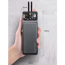 Çelikwork 22.5watt 10.000mah Hızlı şarj iPhone TYPE-C Kablolu Powerbank Taşınabilir Batarya Telefon Şarj Aleti