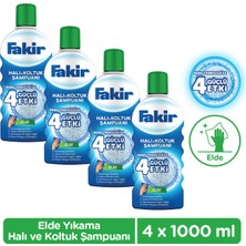 Fakir Nano Teknoloji ile Elde Yıkama Halı ve Koltuk Şampuanı 1000ml x 4 Adet