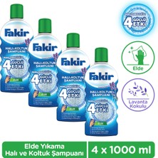 Fakir Nano Teknoloji ile Lavantalı Elde Yıkama Halı ve Koltuk Şampuanı 1000ml x 4 Adet