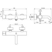 Ideal Standard 

BC786AA Joy Banyo Bataryası Krom