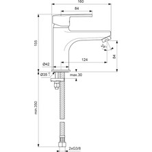 Ideal Standard 

B1486AA Idealstream Lavabo Bataryası Sifon Kumandasız