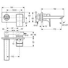 Ideal Standard 

SET-A5844AA (A5844AA + A5948NU)

STRADA Ankastre Lavabo Bataryası-Kıt2  ve Ankastre Lavabo Bataryası Iç Set-Kıt1