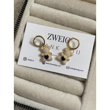 Zweig 925 Ayar Gümüş Zirkon Taşlı Ayıcık Küpe