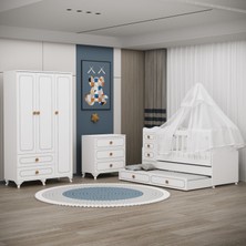 Garaj Home Yaren Yavrulu 3 Kapaklı Bebek Odası Takımı Kombin-
