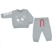 Tongs Baby 4625t Bebek Baskılı Gri Eşofman Takımı