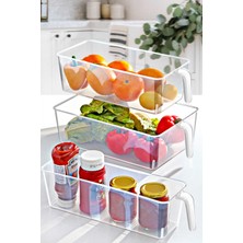 Nandy Home 3'lü Set Frigo Kulplu Buzdolabı & Dolap Içi Düzenleyici Organizer Maxi/midi/mini