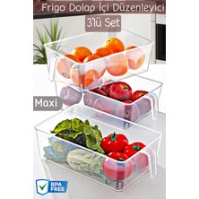 Nandy Home Frigo Kulplu Maxi Buzdolabı & Dolap Içi Düzenleyici Organizer 3 Adet