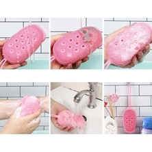 Mawrond Silikonlu Sünger Hazneli  Duş, Banyo, Hamam Kesesi, Masajlı Yumuşak Duş Lifi, Silikon ve Süngerli Banyo Kesesi