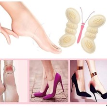 Mawrond Krem Renk Stiletto İçi ,Ayakkabı Topuk Vurma  ve Daraltma Pedi 1 Çift (3 mm )