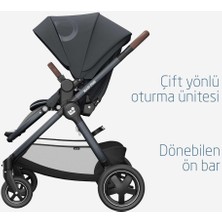 Maxi-Cosi Adorra 2 Çift Yönlü Bebek Arabası Essential Graphite