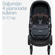 Maxi-Cosi Adorra2-Coral 360 Modüler Ana Kucaklı Çift Yönlü Seyahat Sistem Bebek Arabası Essential Graphite