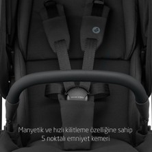 Maxi-Cosi Leona2 Çift Yönlü Uzatılabilir Sırt Desteği Tam Yatabilir Bebek Arabası Essential Black