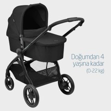 Maxi Cosi Street+ Ekstra Portbebeli Tek Elle Katlanabilen Bebek Arabası Essential Black