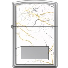 Zippo Chrome Marble Panel Design 2 Çakmak