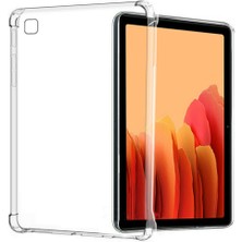 TahTicMer Samsung Galaxy Tab S9 Fe Plus X610 X616 12.4 Inç Uyumlu Şeffaf Kılıf Antişok Köşe Korumalı Tampon Darbeye Dayanıklı Transparan Anti Shock Silikon Kapak