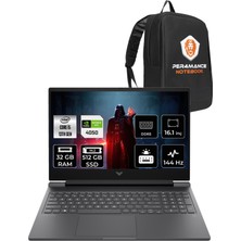 HP Victus 16 Intel Core i5 13500H 32GB 512GB SSD RTX4050/6GB 144Hz 16.1" FHD FDOS Taşınabilir Bilgisayar & PER4 Çanta 7P6L8EAPN320